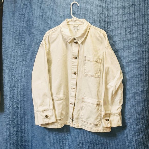 topshop cream denim jacket